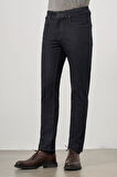 Koyu Lacivert Düz Gabardin Slim Fit Casual Denim Pantolon 1023245152