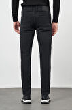Siyah Düz Gabardin Pamuklu 5 Cep Slim Fit Casual Denim Pantolon 1023245155