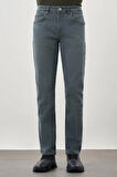 Su Yeşili Düz Gabardin Pamuklu 5 Cep Slim Fit Casual Denim Pantolon 1023245158