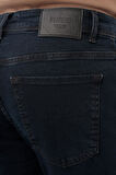 Koyu Lacivert Düz Gabardin Pamuklu 5 Cep Slim Fit Casual Denim Pantolon 1023245159