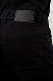 Siyah Düz Cord Pamuklu 5 Cep Slim Fit Casual Denim Pantolon 1023245350