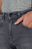 Gri Gabardin 5 Cep Düz Paça Casual Slim Fit Pamuklu Denim Pantolon 1023250150