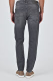 Gri Gabardin 5 Cep Düz Paça Casual Slim Fit Pamuklu Denim Pantolon 1023250150