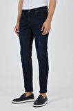Koyu Lacivert Gabardin 5 Cep Düz Paça Casual Slim Fit Pamuklu Denim Pantolon 1023250150