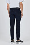 Koyu Lacivert Gabardin 5 Cep Düz Paça Casual Slim Fit Pamuklu Denim Pantolon 1023250150