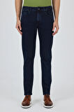 Koyu Lacivert Gabardin 5 Cep Düz Paça Casual Slim Fit Pamuklu Denim Pantolon 1023250151