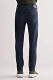Koyu Lacivert Gabardin 5 Cep Düz Paça Casual Slim Fit Denim Pantolon 1023255153