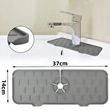 Su Engelleyici Mutfak Banyo Lavabo Musluk Kenarı Silikon Mat Sıçrama Engelleme Matı