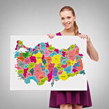 Harita Sepeti Türkiye Haritası Kanvas Tablo-1023