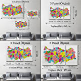 Harita Sepeti Türkiye Haritası Kanvas Tablo-1023