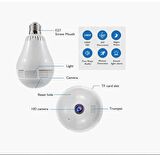 Güvenlik Kamerası Ampul Görünümlü Wifi Kamera Hd Sekreter Oda Ev İşyeri İzleme Hem Ampul Hem Kamera