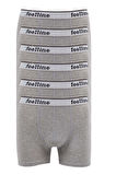 6 adet Feelline Gri Pamuklu Doğal Likralı Erkek Boxer