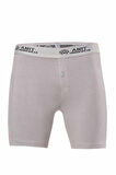 Likralı Uzun Erkek Boxer Gri - 1114A