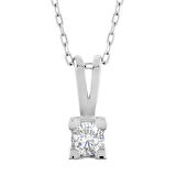 Chavin H Color 0.10 Carat Pırlanta Altın Tektaş Kolye cr53