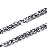 Chavin Burgu 6 mm. 55 cm. Çelik Erkek Zincir Kolye cy82