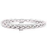 Chavin 8 mm. 21 cm. Gri Çelik Erkek Bileklik dg36