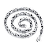 Chavin 6,5 mm. Kalın Kral Çelik Erkek Zincir Gri Renk dg93