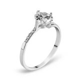 Chavin 0.80 Carat Tek Taş Altın Yüzük br12by