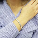 Chavin Altın kap. Su Yolu Swarovski Kare Taş Bayan Bileklik dn07
