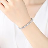 Chavin Altın kap. Su Yolu Swarovski Kare Taş Bayan Bileklik dn07