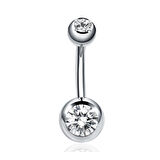 Chavin Yuvarlak Taşlı Göbek Piercing dt92