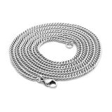 Chavin Gri 60 cm. 4 mm. Traşlı Gürmet Erkek Çelik Zincir dm90-4