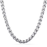 Chavin Burgu 5 mm. 70 cm. Çelik Erkek Zincir Kolye dt95