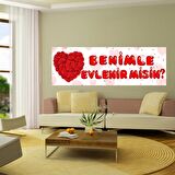 Benimle Evlenirmisin Evlilik Teklifi Pankartı cin202