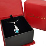Chavin Topaz Melek Kanadı 0.015 Carat Pırlanta Gümüş Kolye cc84x