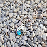 Chavin Topaz Melek Kanadı 0.015 Carat Pırlanta Gümüş Kolye cc84x