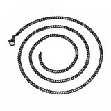 Chavin Siyah 63 cm. 3 mm. Erkek Çelik Zincir ds05sy
