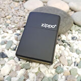Zippo Çakmak Mat Siyah Hediyelik Kutu Benzin Taş Set du10-067533