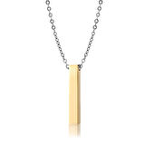 Chavin Uzun Bar Sarı Gold Çelik Erkek Beyan Kolye Zincir ef33sr