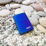 Zippo Çakmak Parlak Mavi Mor Benzin Taş Hediyelik Set du10-29899z