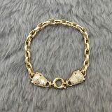 Chavin Hallow Altın Modeli Mikron Kaplama Gümüş Bileklik eh33sr