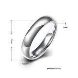 Chavin 4 mm Söz Nişan Gri Bayan Erkek Çelik Yüzük eh24by