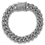 Chavin 12 mm. Kalın Taşlı Alloy Erkek Bileklik ed93by