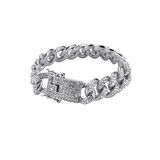 Chavin 12 mm. Kalın Taşlı Alloy Erkek Bileklik ed93by