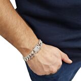 Chavin 12 mm. Kalın Taşlı Alloy Erkek Bileklik ed93by