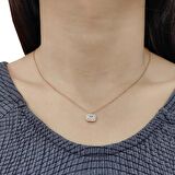 Chavin Baget Beyaz Taşlı Mini Gümüş Kolye eh87rs
