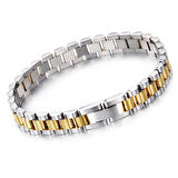 Chavin Gold Gri 316 L Çelik Parlak ve Mat Erkek Bileklik ed02bysr