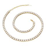 Chavin Gold kap. 5mm. Su Yolu Taşlı Bayan Kolye Zincir ek18sr-5