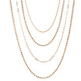 Chavin 2 Katmanlı Taşlı Gold  Alloy Bayan Zincir Kolye en24