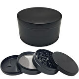 Siyah 75 mm. Tütün Baharat Herbal Öğütücüsü Parçalayıcı rb82sy