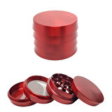 Kırmızı 52mm. Tütün Baharat Herbal Öğütücüsü Parçalayıcı rb84kr