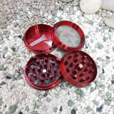 Kırmızı 52mm. Tütün Baharat Herbal Öğütücüsü Parçalayıcı rb84kr