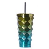Çelik Kamışlı 500 ml Soğuk Sıcak içececek Termosu Matara cin341sr