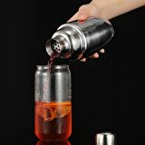 Komple Çelik 700ml Shaker Kokteyl Hazırlama Kabı Bardağı cin343