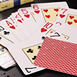 Kırmızı Jumbo Pvc Su Geçirmez Jumbo Blackjack iskambil Oyun Kağıdı cin385kr