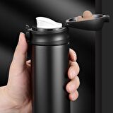 304 L Çelik Mat Siyah 300 ml Kahve El Termos Mug cin403sy
